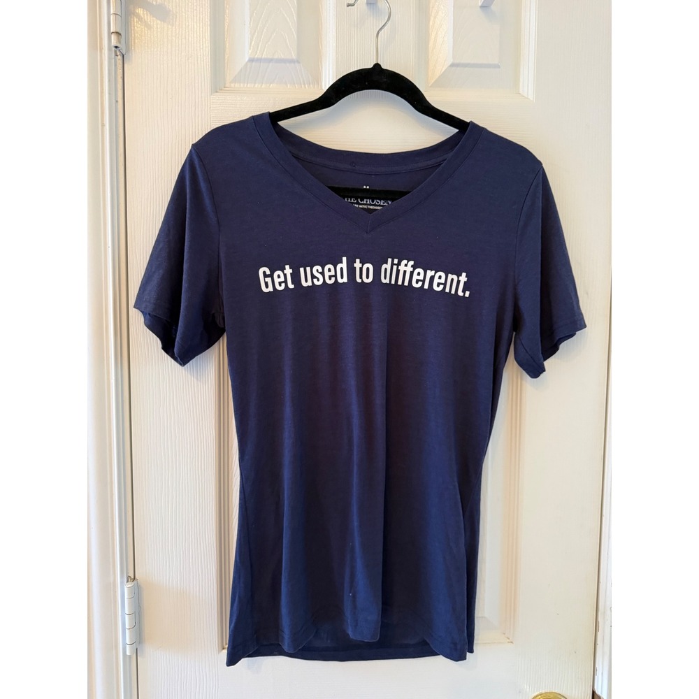 The Chosen Get Used to Different‎ Navy V Neck T Shirt Womens Medium
